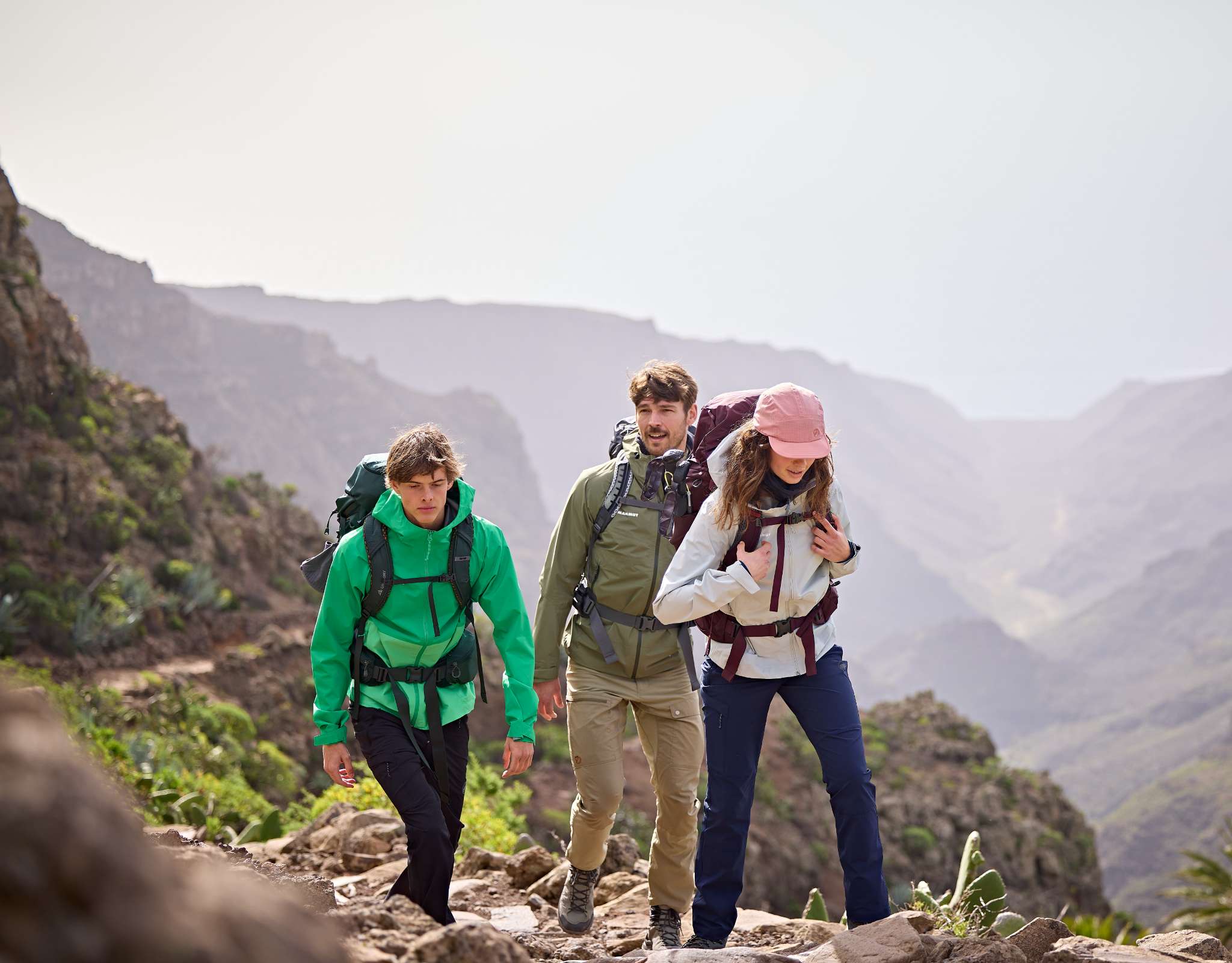 Group of friends hiking
