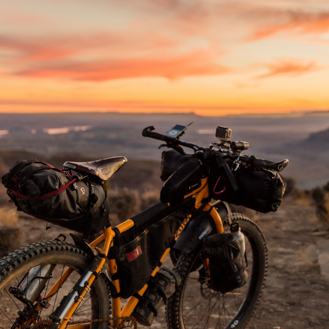 Bikepackers on the road