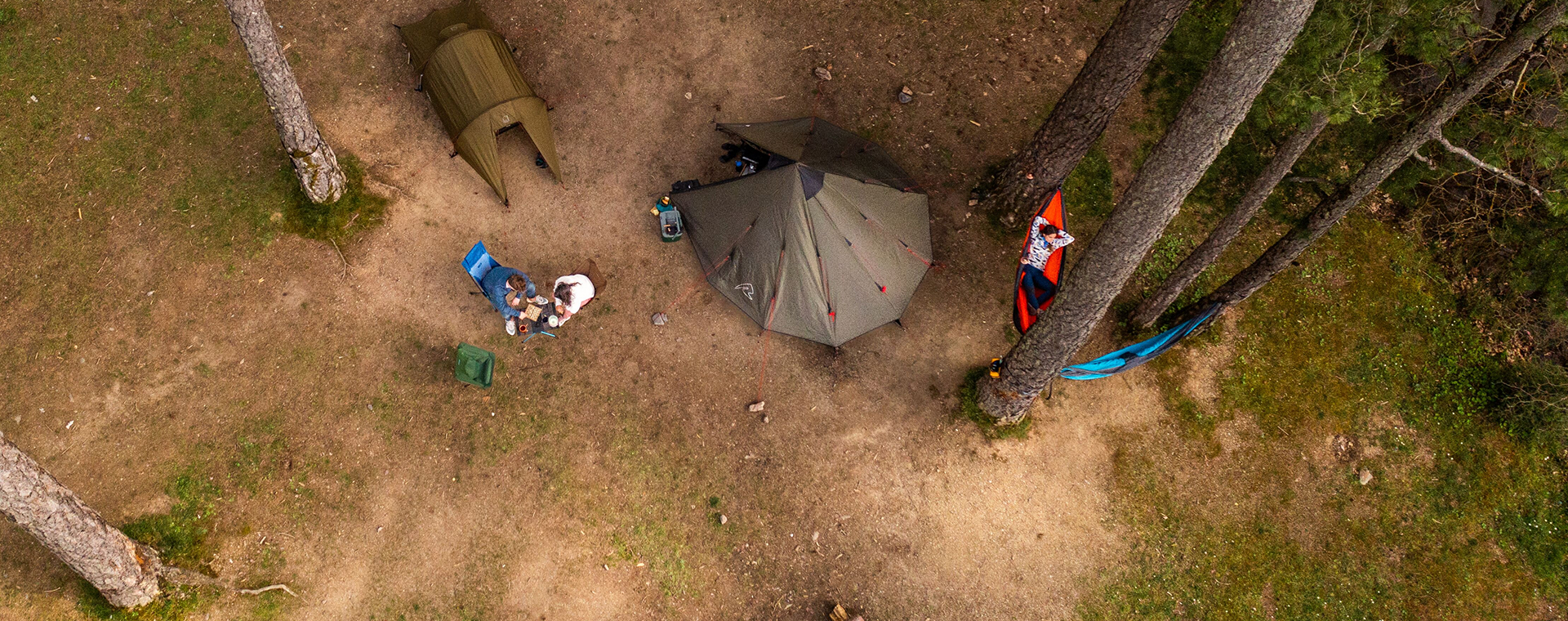A person pitching a Nemo tent