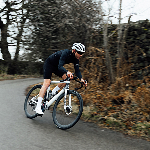 Cyclist on a Ribble bike
