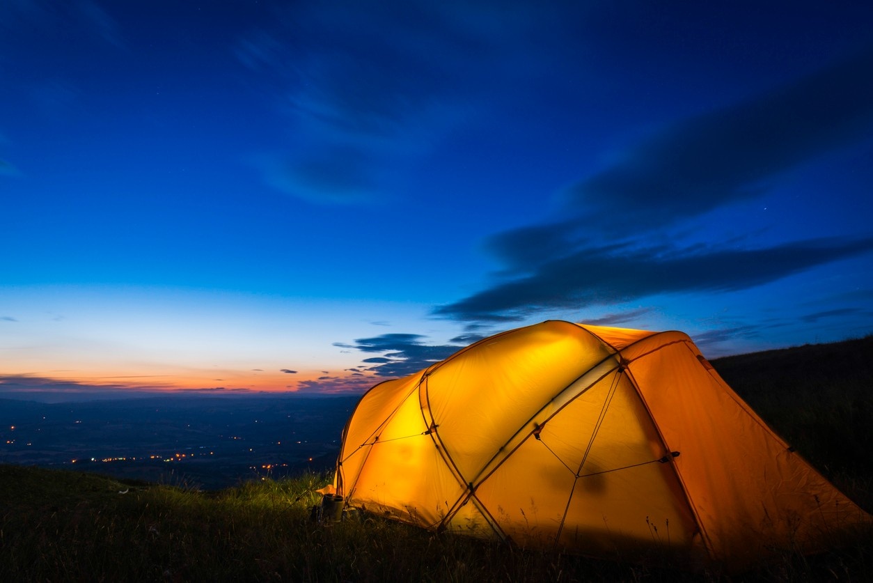 tent in the night
