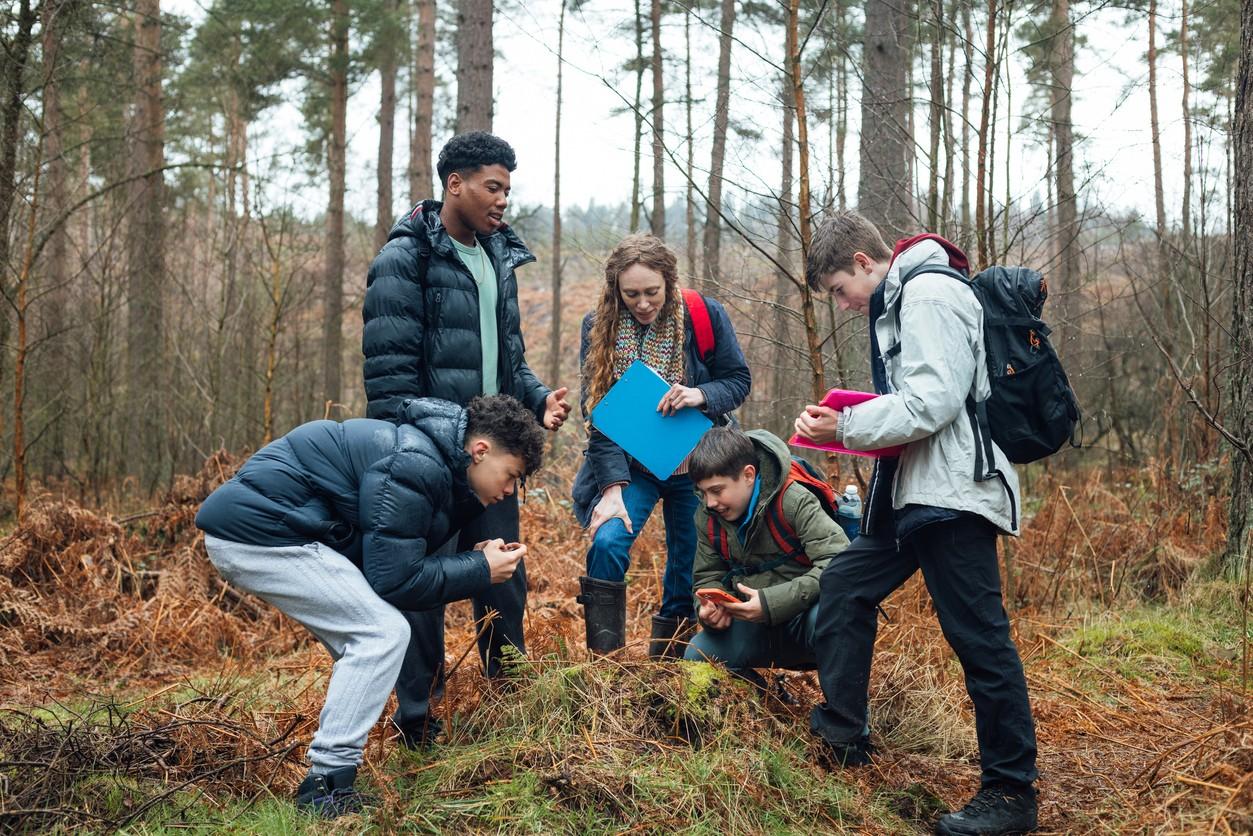 Young people during a youth expedition