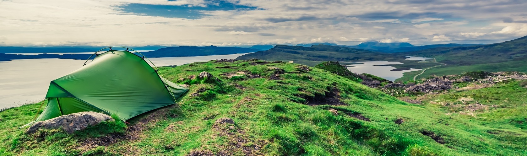Tent in Old Man of Storr, Scotland